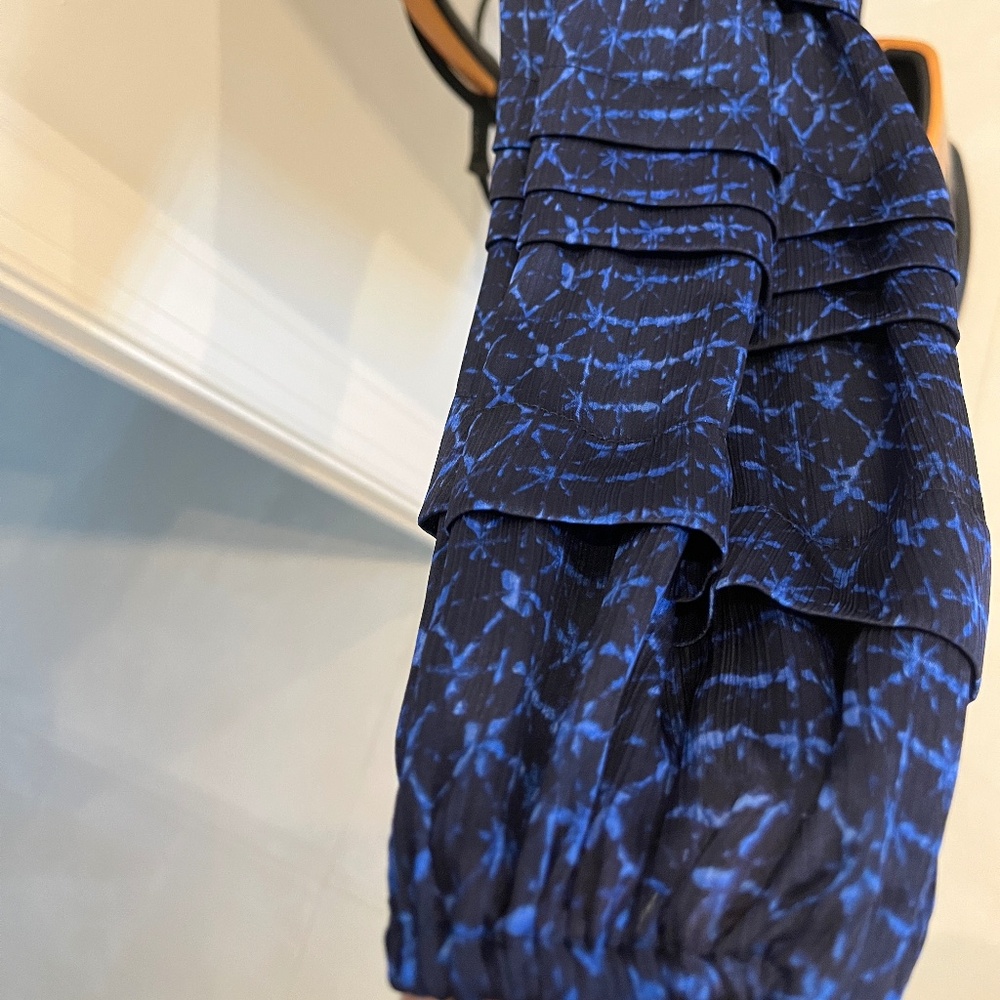 MISA Los Angeles Victoire Shibori Dyed Puff-Sleeve TopSz XS & Small - Picture 7 of 9